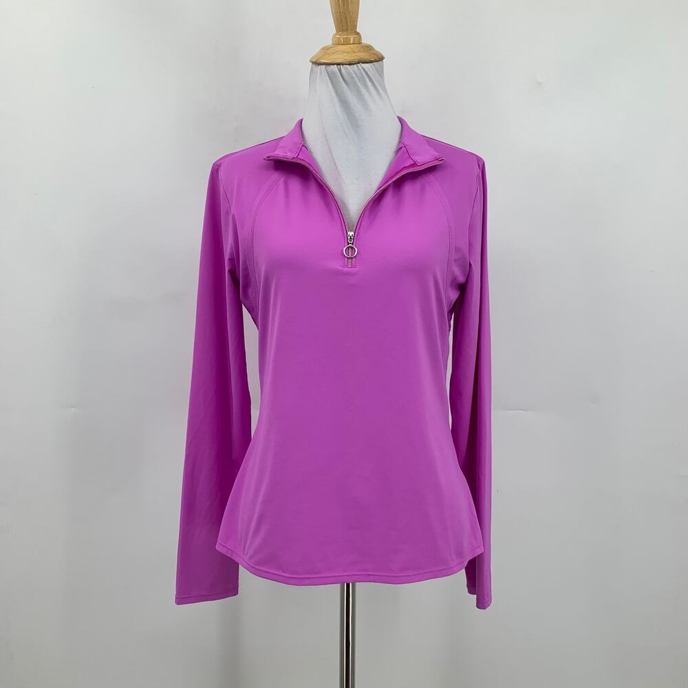 Tail Top Womens S Small Blush Long Sleeve Quarter Zip Mock Wicking Pickleball